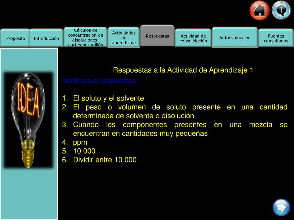 Respuestas a la Actividad de Aprendizaje 1 Verifica tus respuestas: