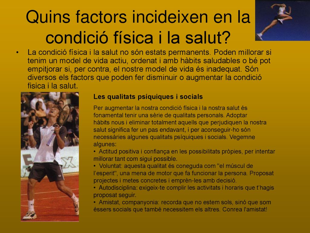 Quins factors incideixen en la condició física i la salut