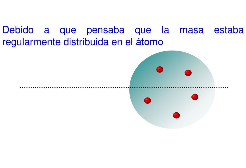 Debido a que pensaba que la masa estaba regularmente distribuida en el átomo