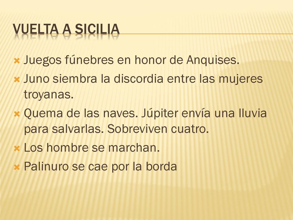 Vuelta a sicilia Juegos fúnebres en honor de Anquises.