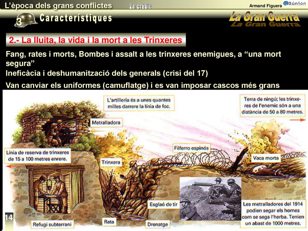 3 Característiques 2.- La lluita, la vida i la mort a les Trinxeres