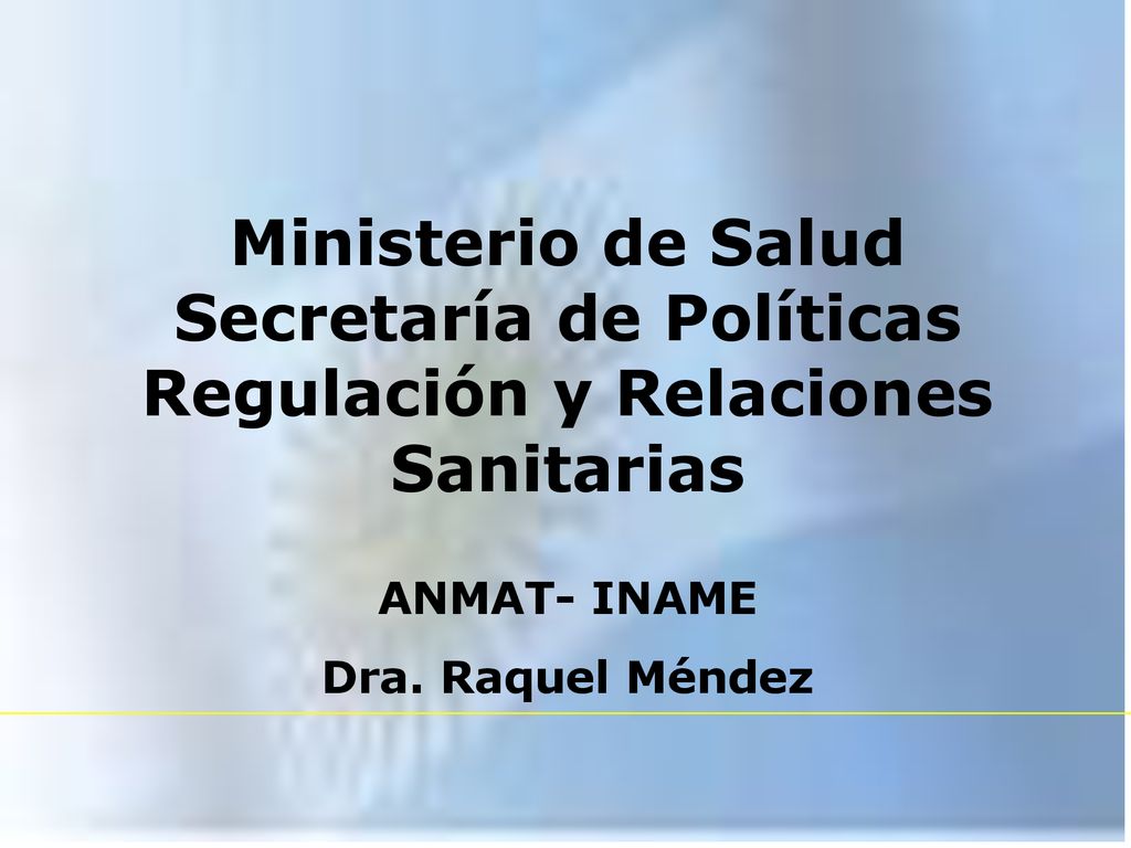Ministerio de Salud Secretaría de Políticas Regulación y Relaciones Sanitarias