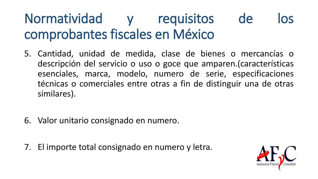 Normatividad y requisitos de los comprobantes fiscales en México