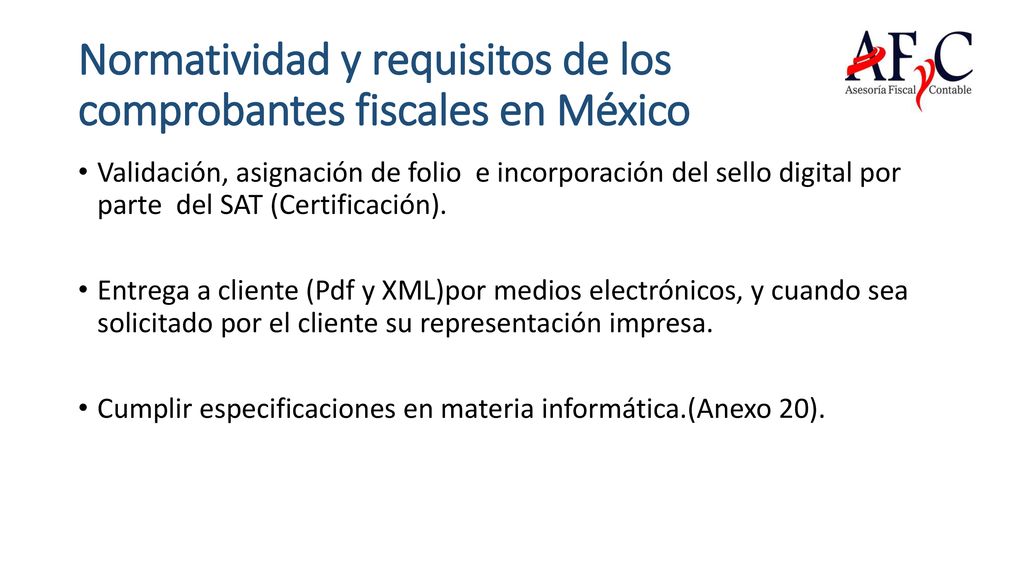 Normatividad y requisitos de los comprobantes fiscales en México
