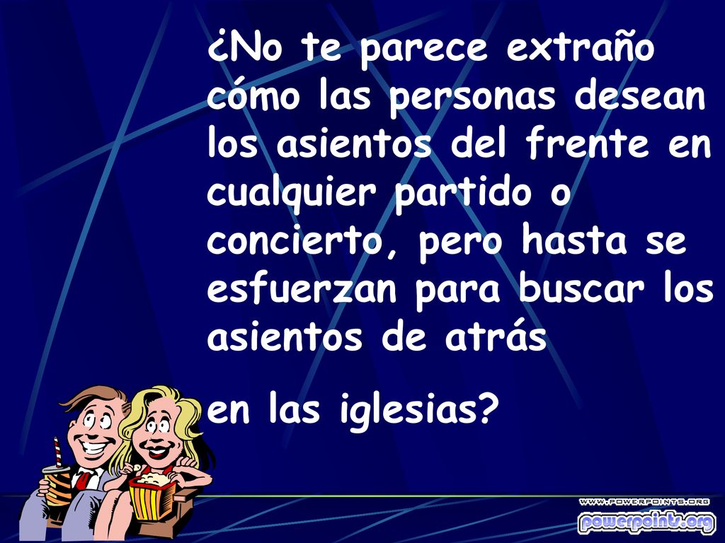 ¿No te parece extraño cómo las personas desean los asientos del frente en cualquier partido o concierto, pero hasta se esfuerzan para buscar los asientos de atrás