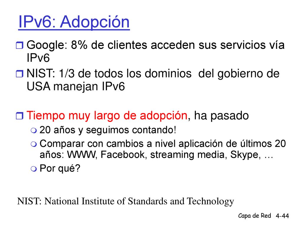 IPv6: Adopción Google: 8% de clientes acceden sus servicios vía IPv6