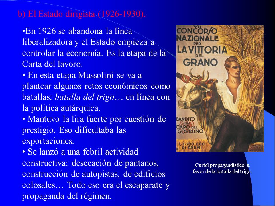 Cartel propagandístico a favor de la batalla del trigo.