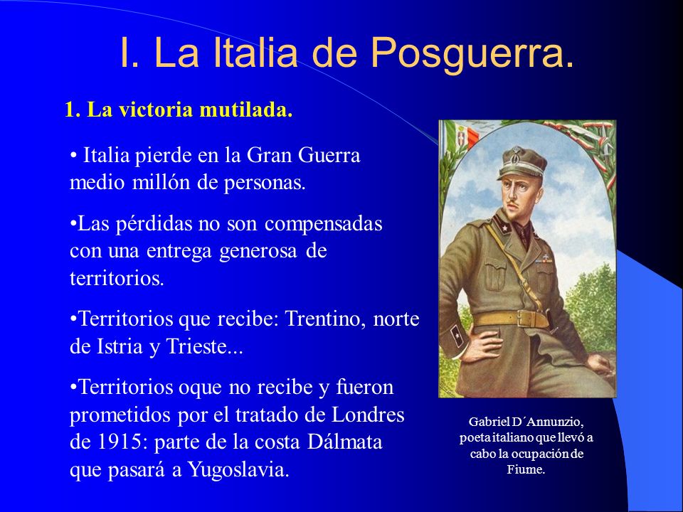 I. La Italia de Posguerra.
