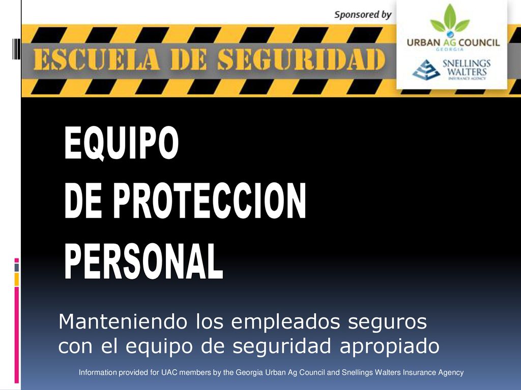 Manteniendo los empleados seguros con el equipo de seguridad apropiado