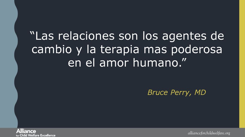 Las relaciones son los agentes de cambio y la terapia mas poderosa en el amor humano.