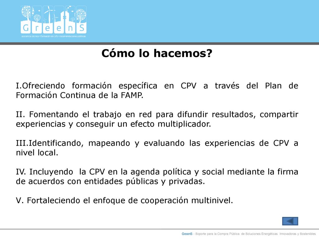 Title 1 RecOil Project. Cómo lo hacemos Ofreciendo formación específica en CPV a través del Plan de Formación Continua de la FAMP.