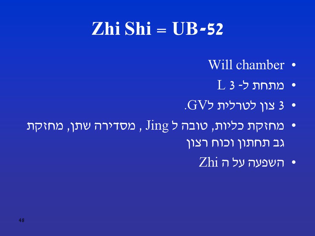 UB-52 = Zhi Shi Will chamber מתחת ל- L 3 3 צון לטרלית לGV.