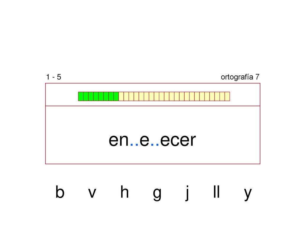 1 - 5 ortografía 7 en..e..ecer b v h g j ll y