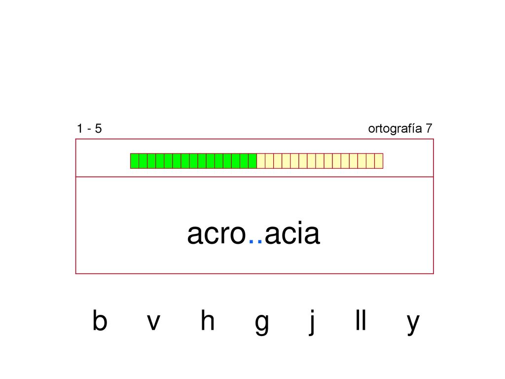 1 - 5 ortografía 7 acro..acia b v h g j ll y
