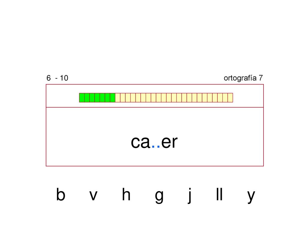 ortografía 7 ca..er b v h g j ll y