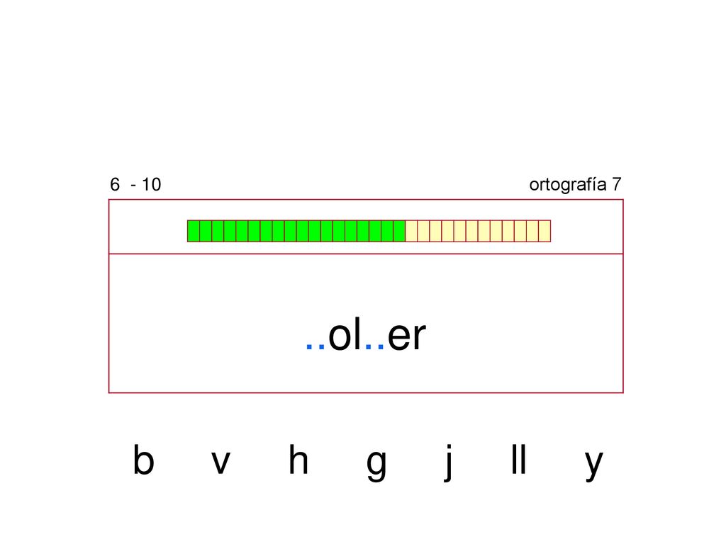 ortografía 7 ..ol..er b v h g j ll y