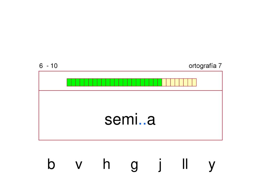 ortografía 7 semi..a b v h g j ll y