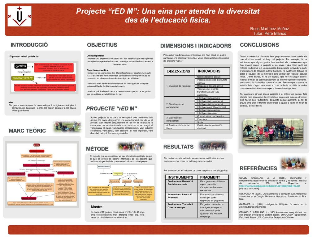 Projecte rED M : Una eina per atendre la diversitat