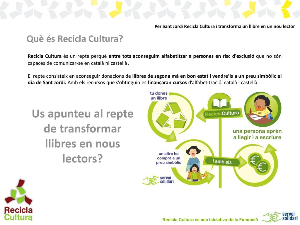 Us apunteu al repte de transformar llibres en nous lectors