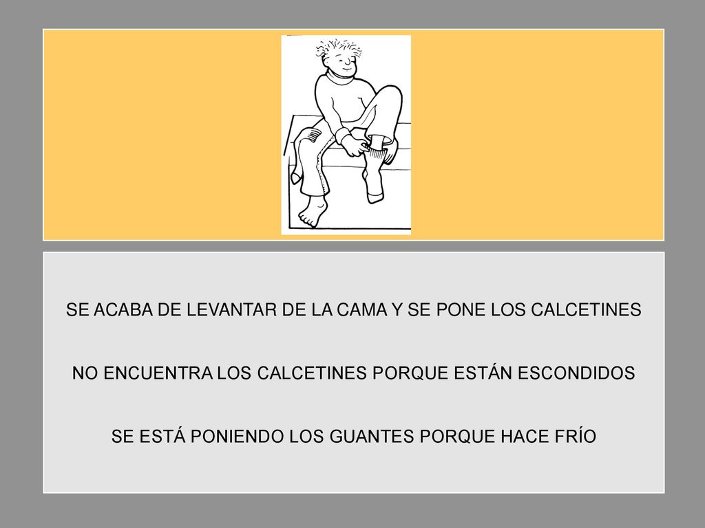 SE ACABA DE LEVANTAR DE LA CAMA Y SE PONE LOS CALCETINES