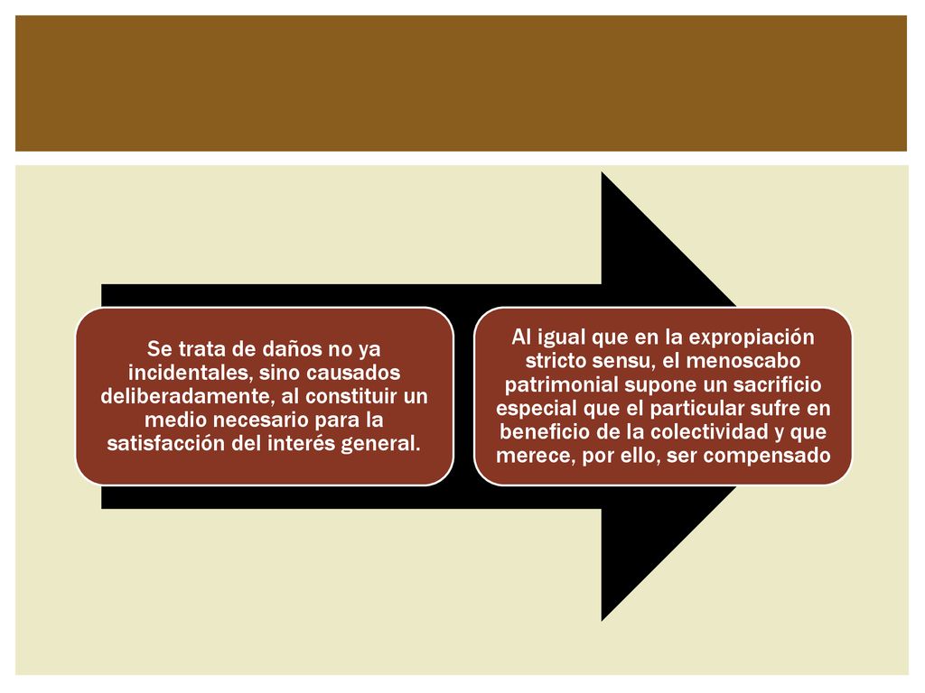 Se trata de daños no ya incidentales, sino causados deliberadamente, al constituir un medio necesario para la satisfacción del interés general.