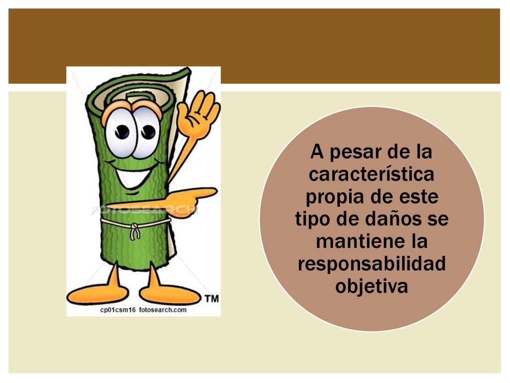 A pesar de la característica propia de este tipo de daños se mantiene la responsabilidad objetiva