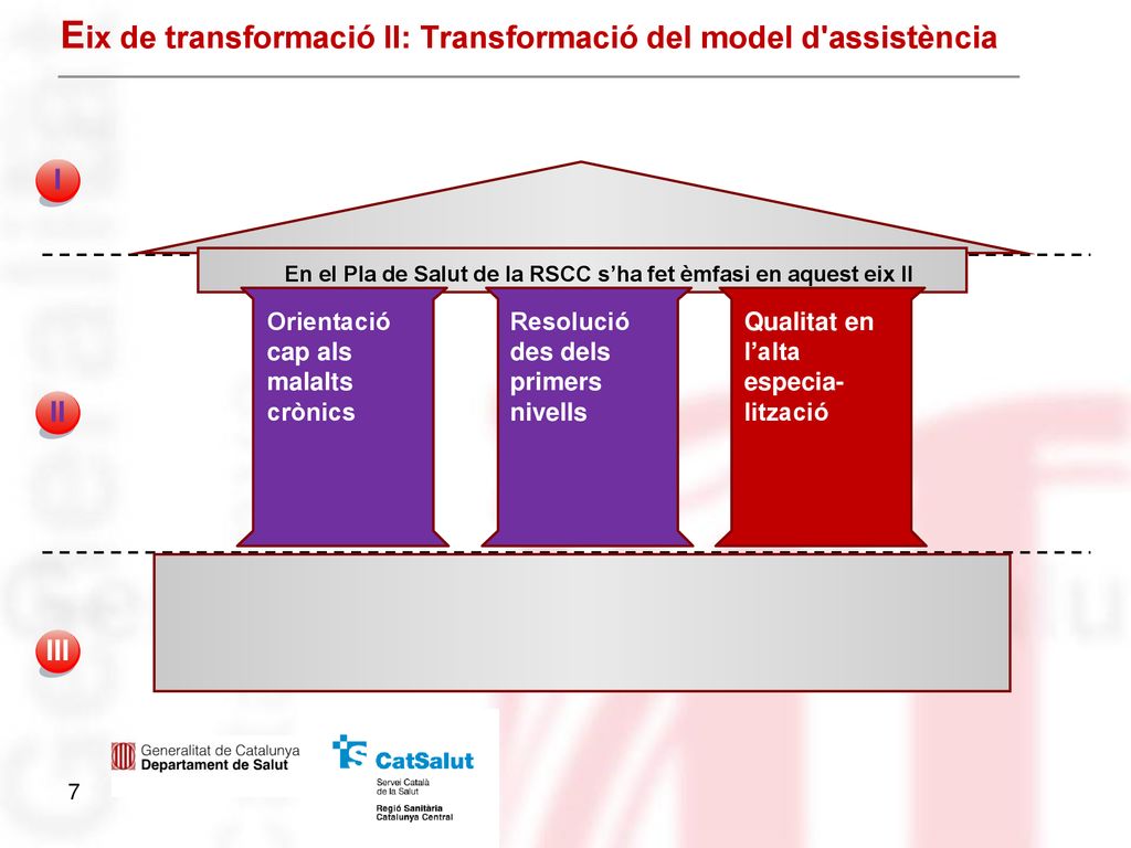 Eix de transformació II: Transformació del model d assistència