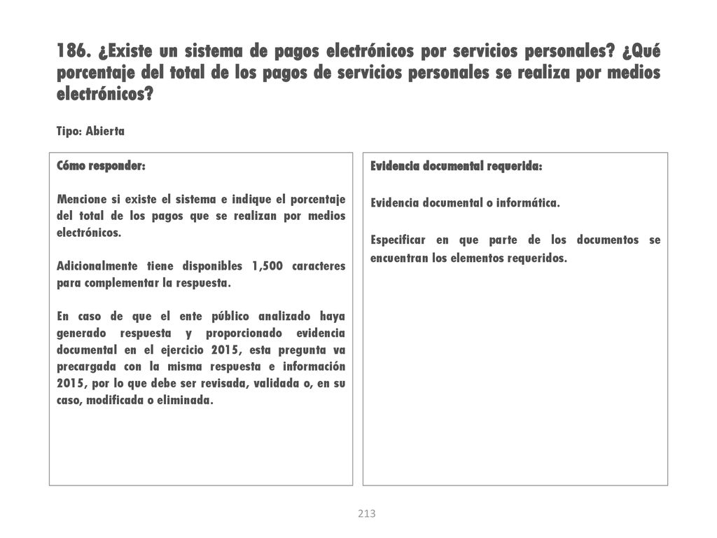 186. ¿Existe un sistema de pagos electrónicos por servicios personales