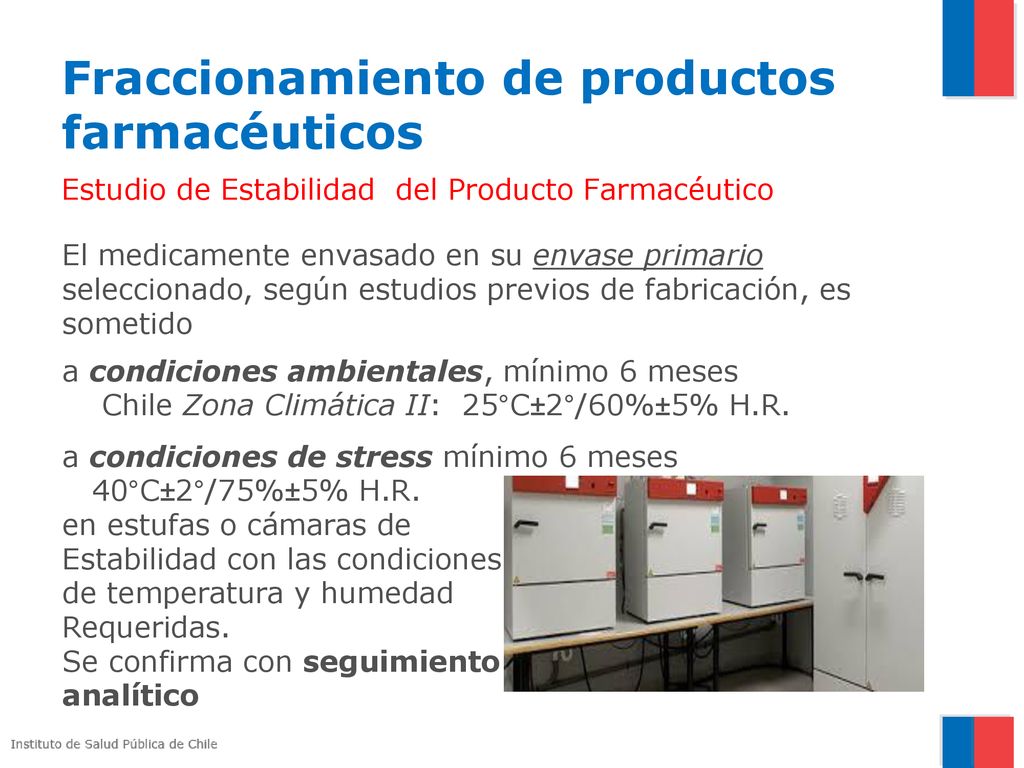 Fraccionamiento de productos farmacéuticos