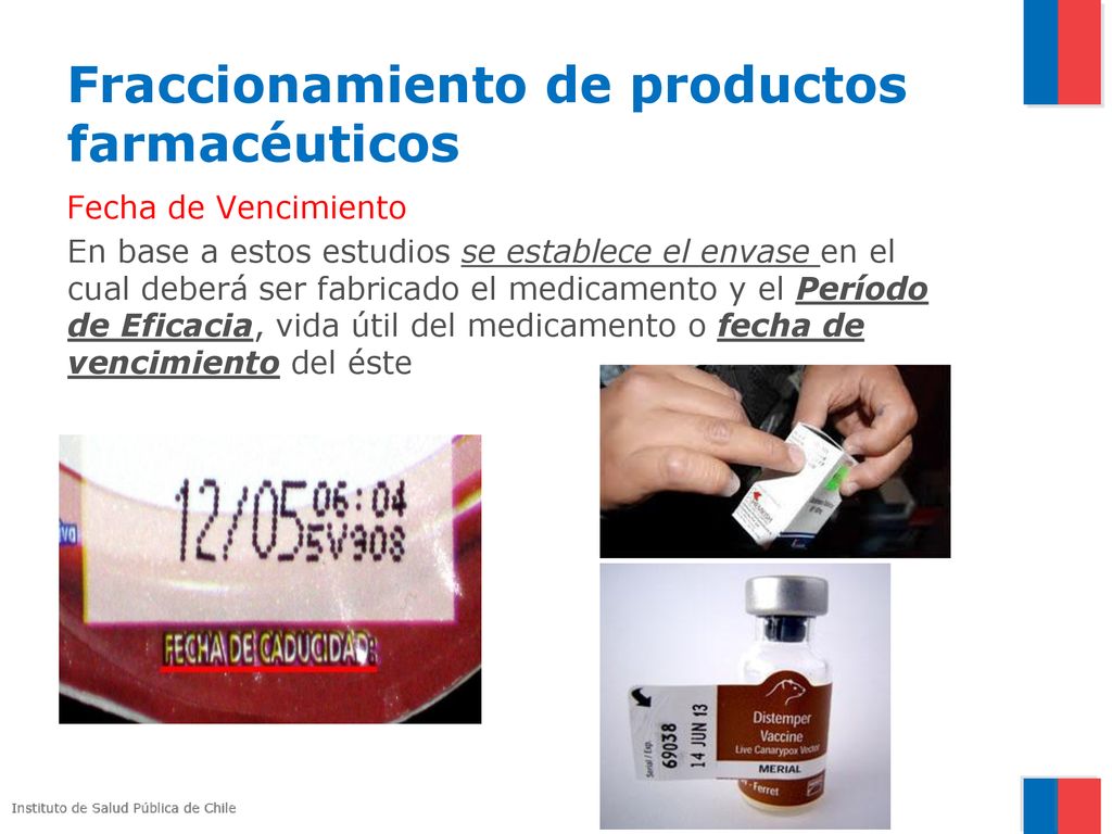 Fraccionamiento de productos farmacéuticos