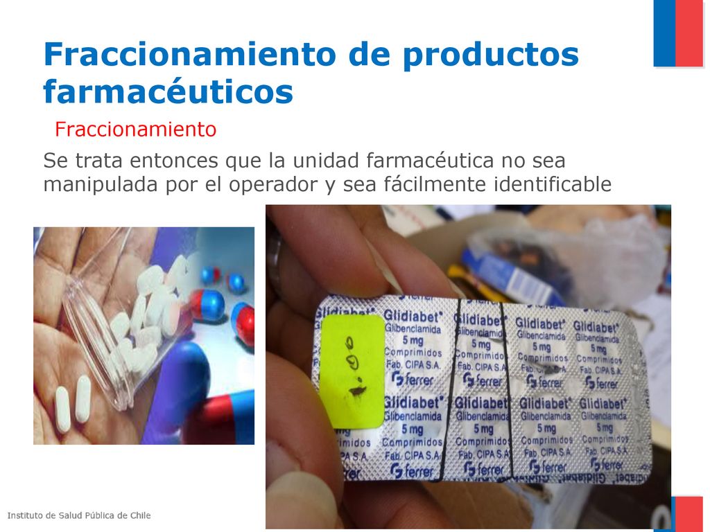 Fraccionamiento de productos farmacéuticos