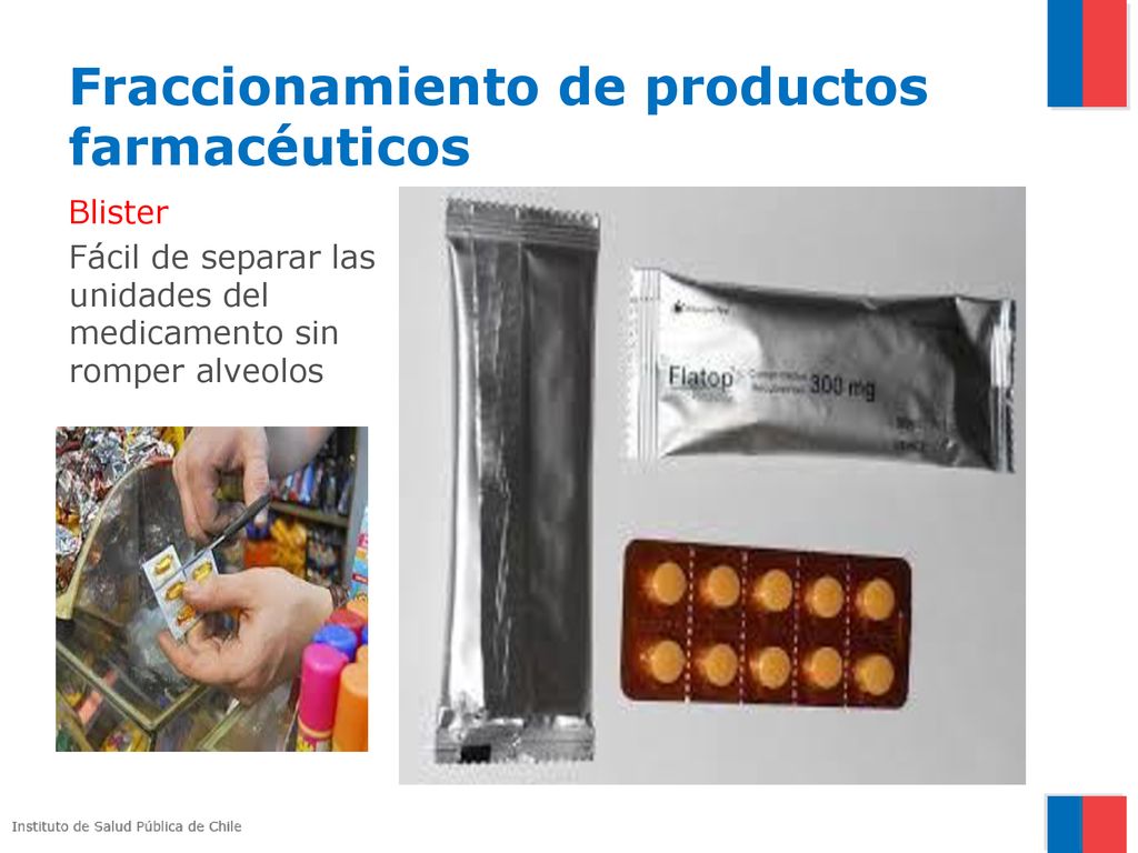 Fraccionamiento de productos farmacéuticos
