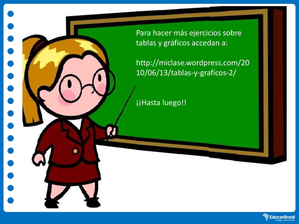 Para hacer más ejercicios sobre tablas y gráficos accedan a: