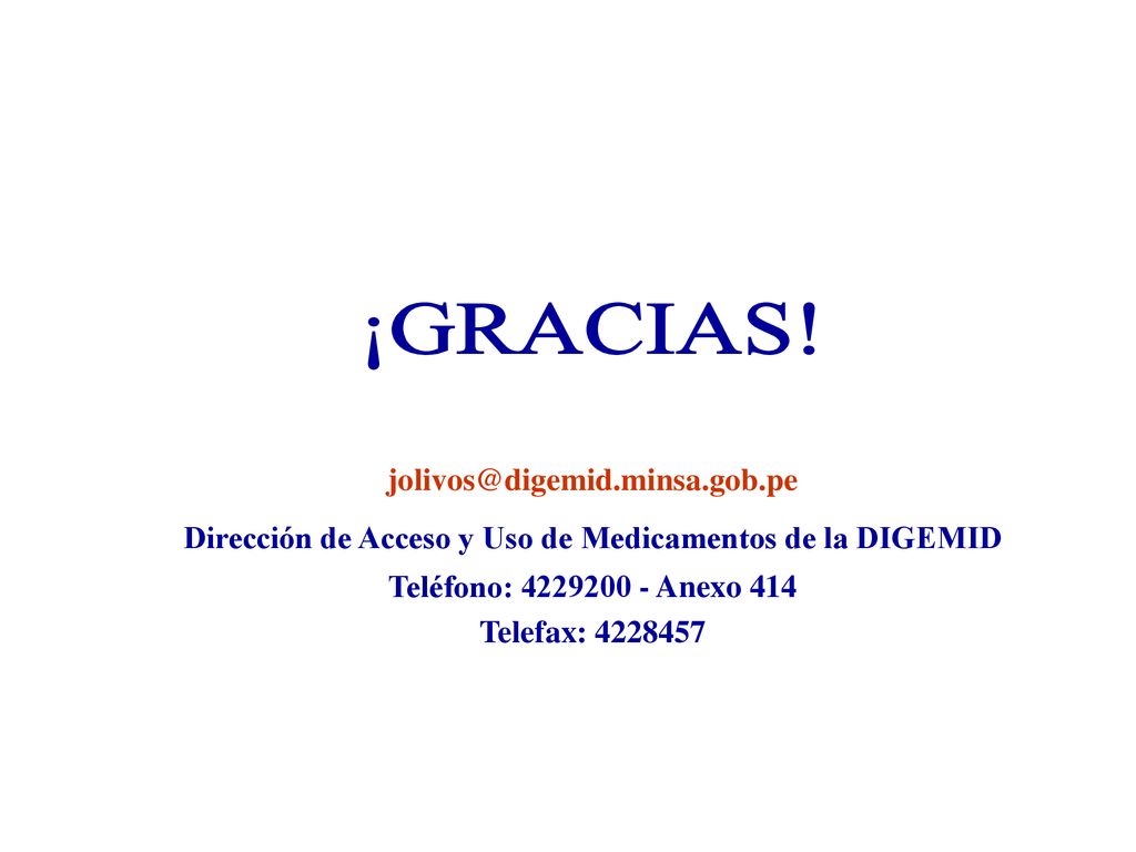 Dirección de Acceso y Uso de Medicamentos de la DIGEMID