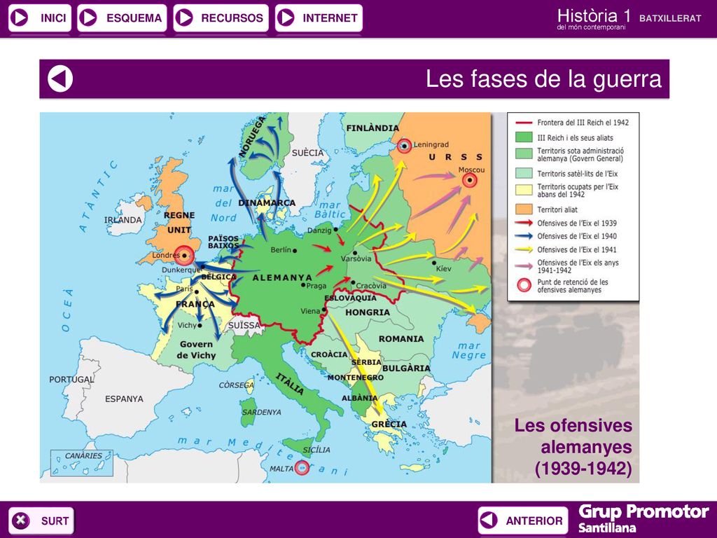Les fases de la guerra Les ofensives alemanyes ( )