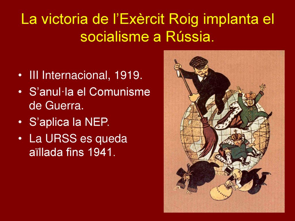 La victoria de l’Exèrcit Roig implanta el socialisme a Rússia.