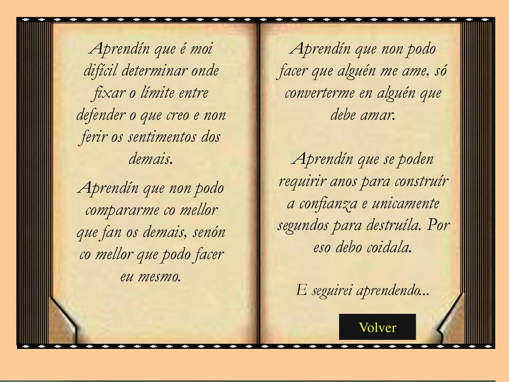 Aprendín que é moi difícil determinar onde fixar o límite entre defender o que creo e non ferir os sentimentos dos demais.
