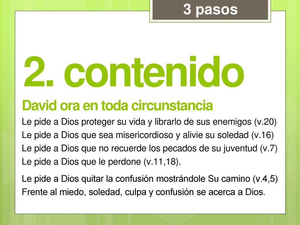 2. contenido 3 pasos David ora en toda circunstancia