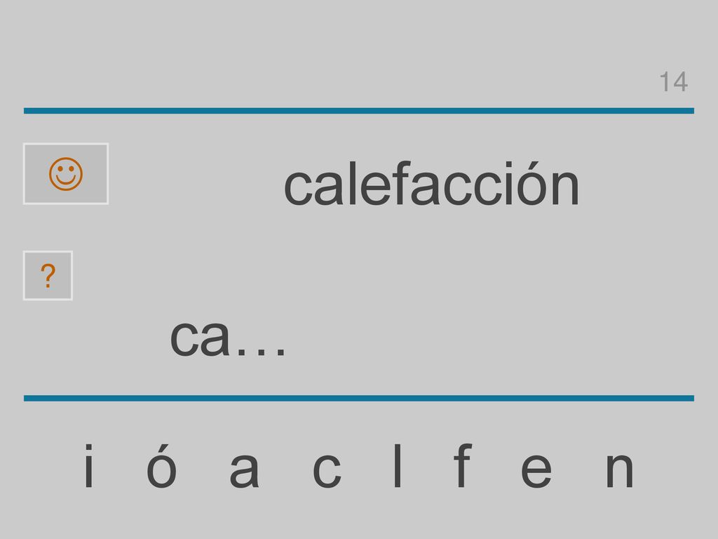 14  calefacción ca… i ó a c l f e n