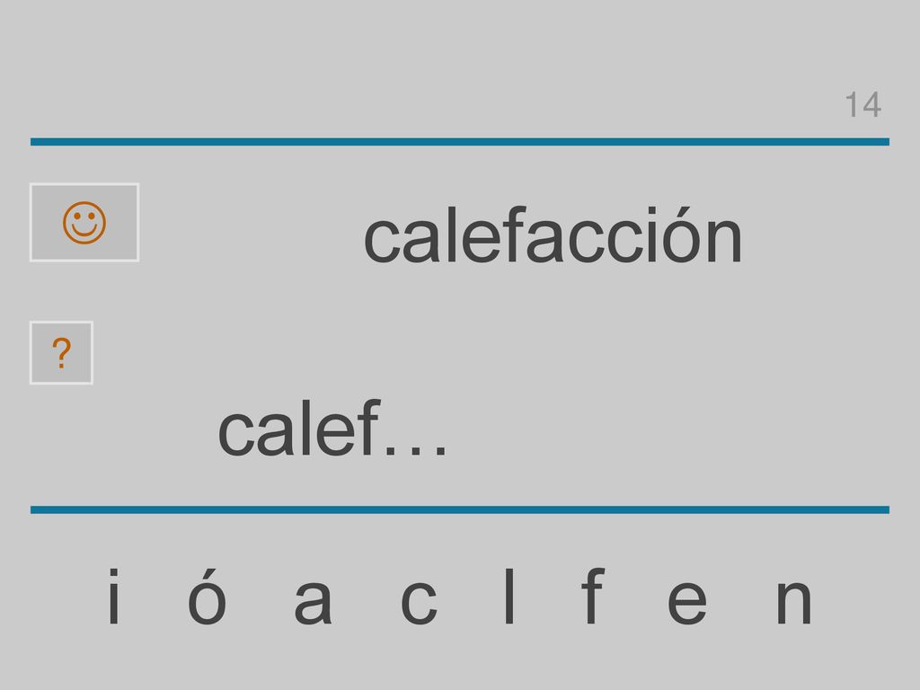 14  calefacción calef… i ó a c l f e n