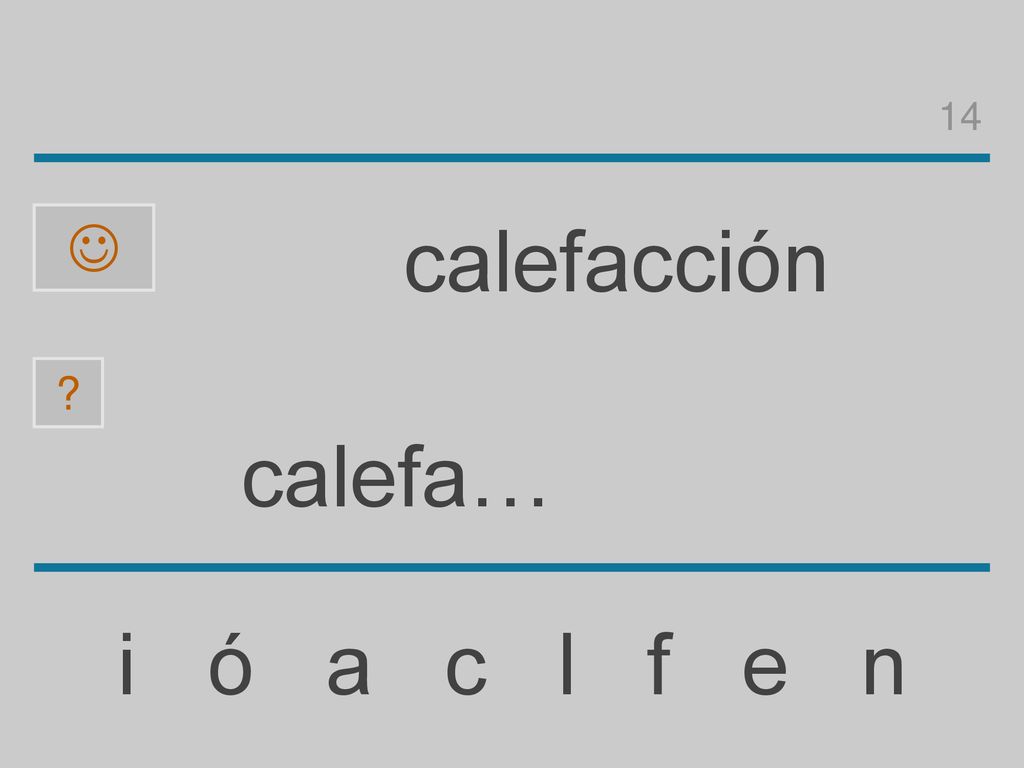 14  calefacción calefa… i ó a c l f e n