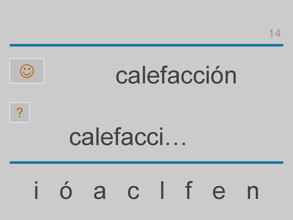 14  calefacción calefacci… i ó a c l f e n