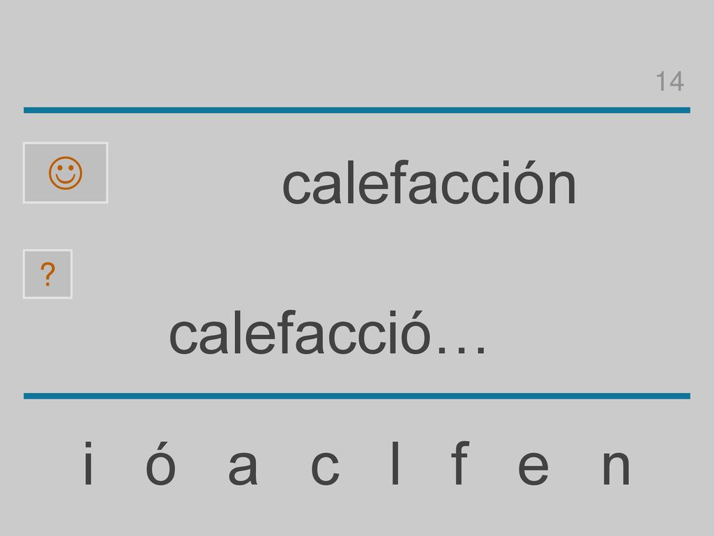 14  calefacción calefacció… i ó a c l f e n