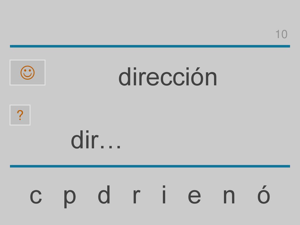 10  dirección dir… c p d r i e n ó