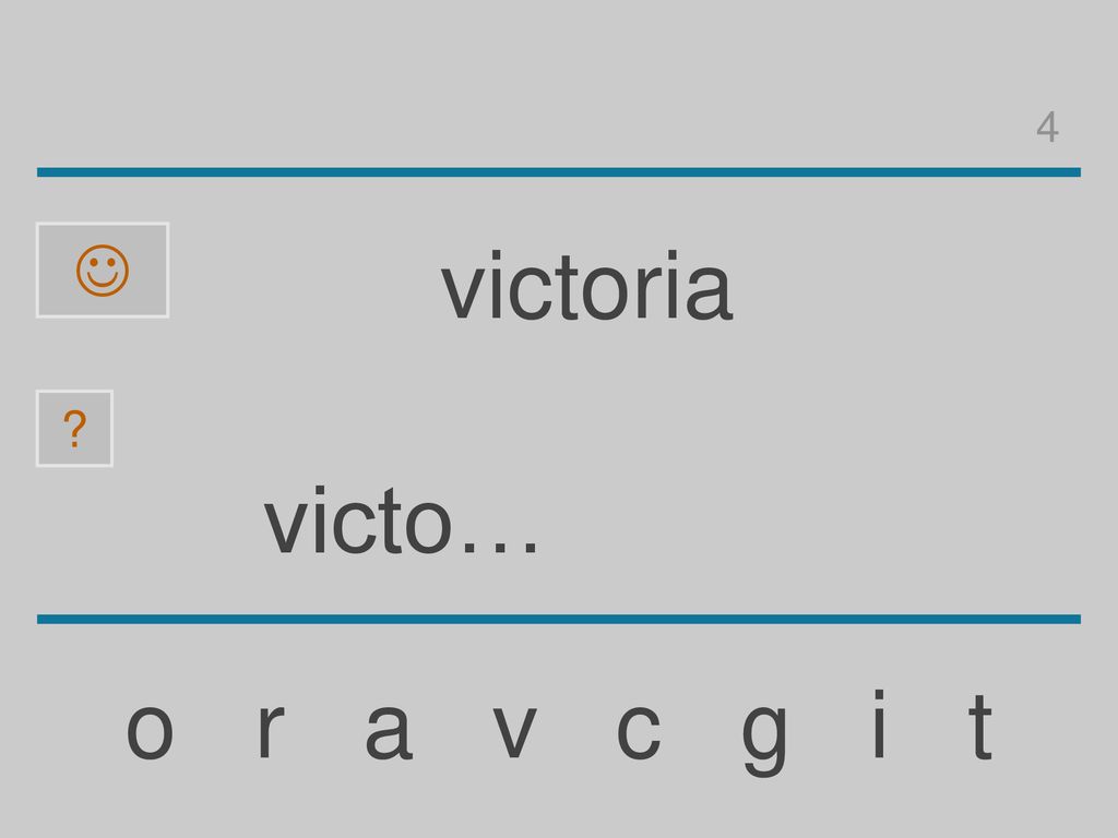 4  victoria victo… o r a v c g i t