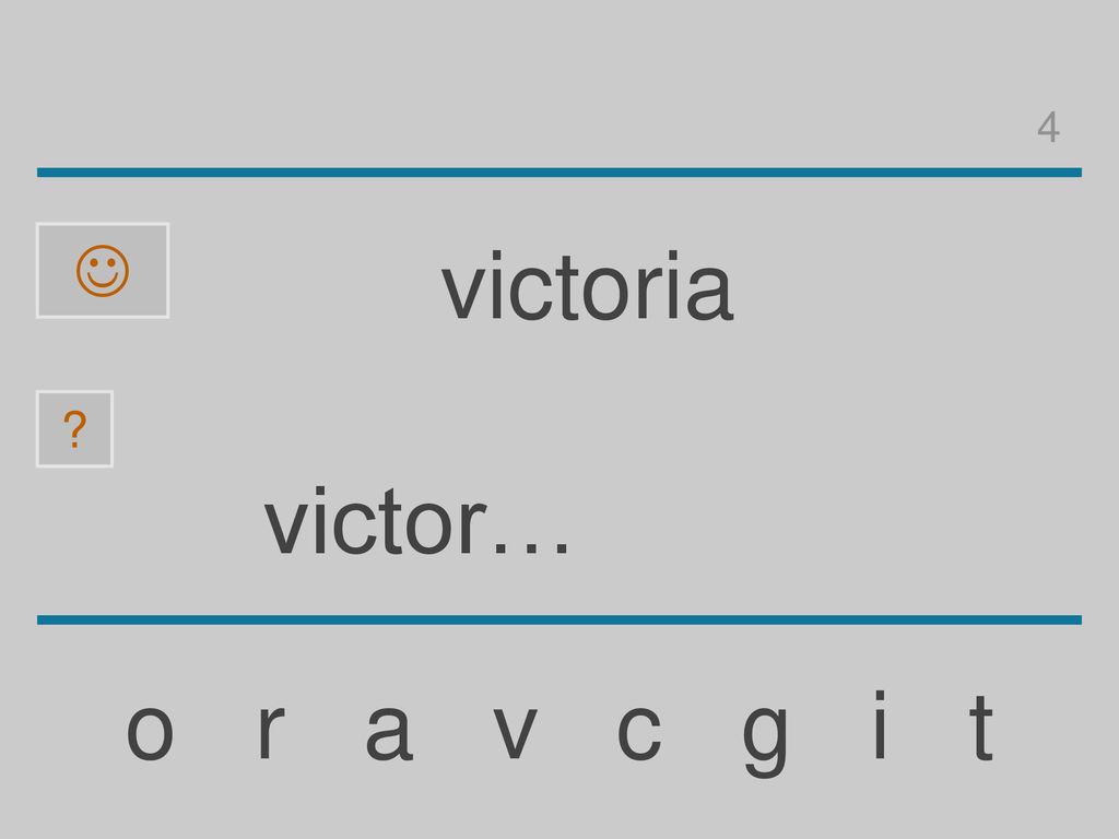 4  victoria victor… o r a v c g i t