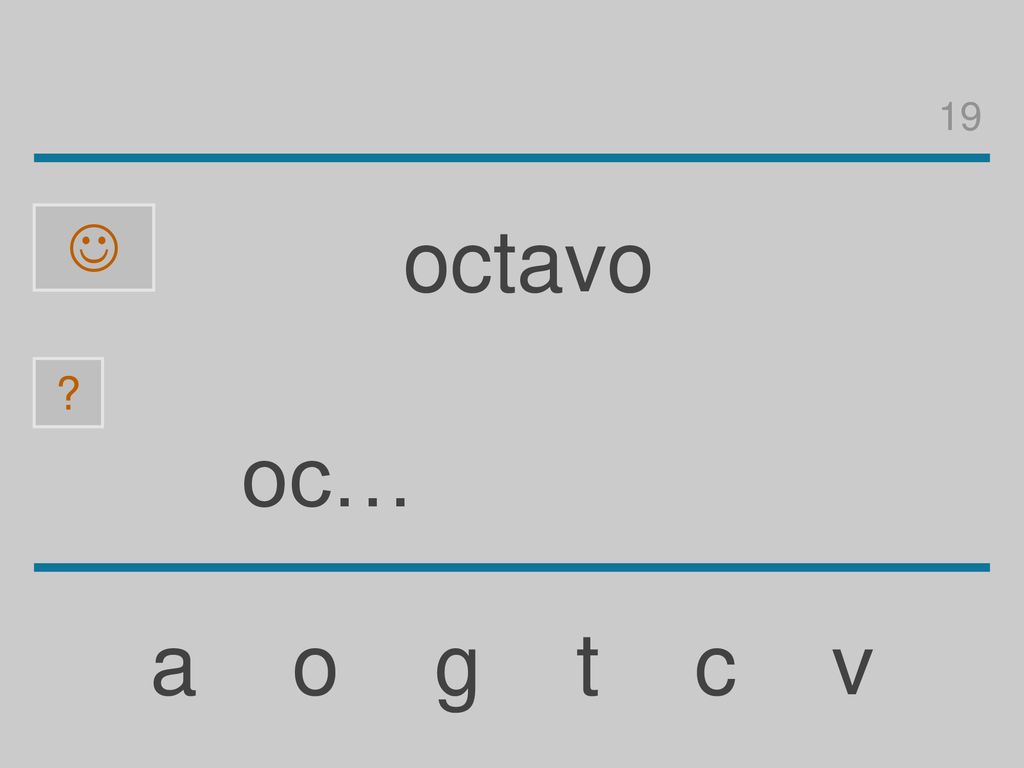 19  octavo oc… a o g t c v