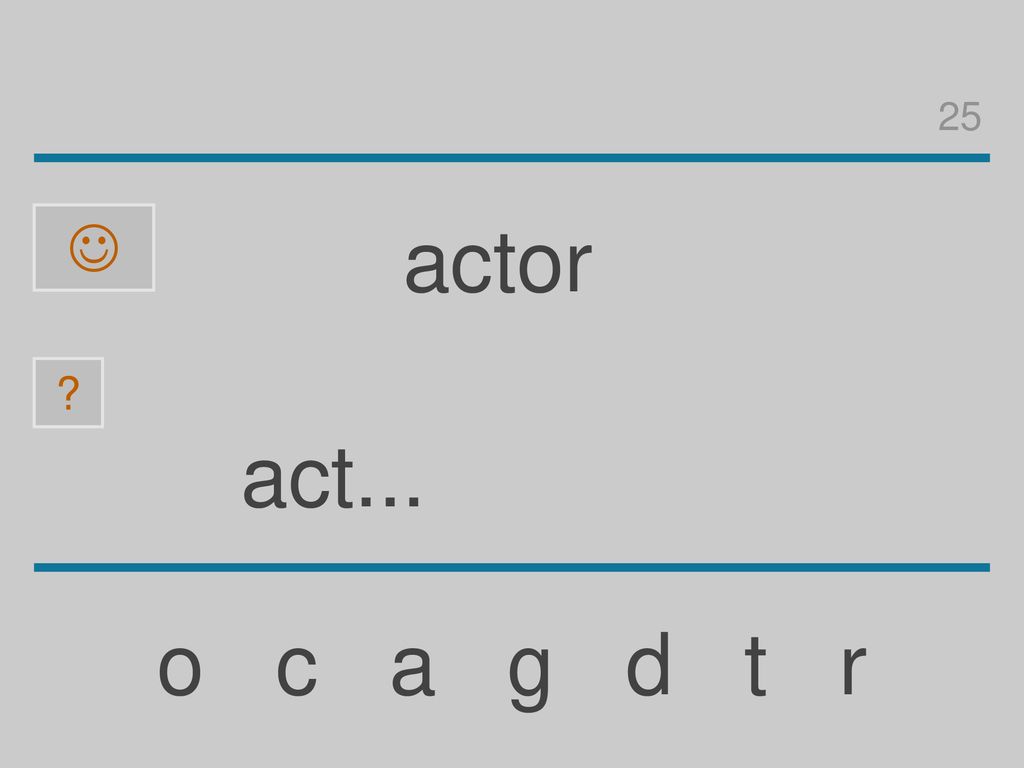 25  actor act... o c a g d t r