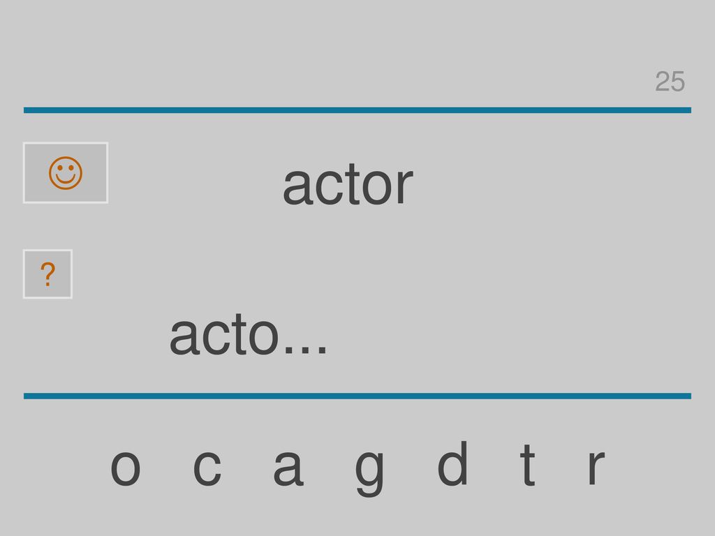 25  actor acto... o c a g d t r