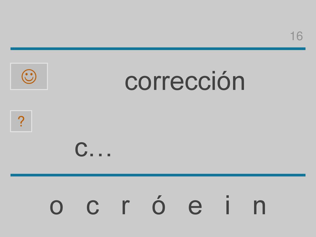 16  corrección c… o c r ó e i n